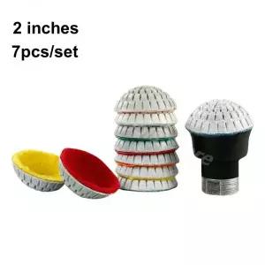 전동드릴광택패드 유막제거 7개 2인치 43mm 다이아몬드 볼록 연마 패드 M10 후원자 그릇 화강암 석재 콘크