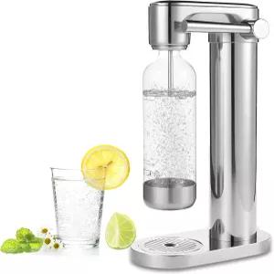 퍼프덤 소다 메이커 스파클링 워터 가정용 수동 스테인리스 탄산화 기계 60L 나사산 CO 2 실린더(포함되지