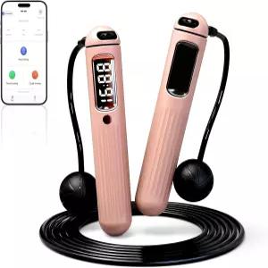 스마트 줄넘기 LCD 디스플레이 카운터가 있는 무선 APP 데이터 분석 볼 웨이트 여성 남성 모든 연령대에 한