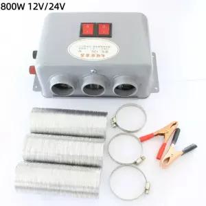 팬히터 난로 온풍기 12V 24V 800W 차량용 히터 전기 쿨링 난방 팬 휴대용 건조기 앞유리 Defogging Demiste