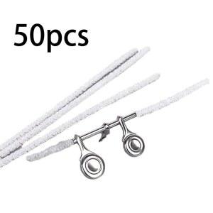 호환 50Pcs 색소폰 키 청소 면봉 실용적인 휴대용 색소폰 청소 및 목 관악기 색소폰 클라리넷 액세서리 관리