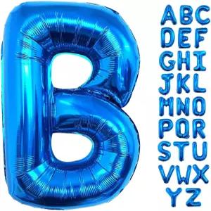 생일 파티 축하 장식용 Lovoir 40인치 대형 파란색 글자 B 풍선 빅 사이즈 점보 마일라 포일 헬륨 알파벳