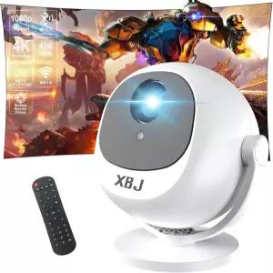 내장 앱 5G WiFi 블루투스 스마트 360 회전 프로젝터 4K 지원 HD 휴대용 스테레오 스피커가 있는 미니 실내