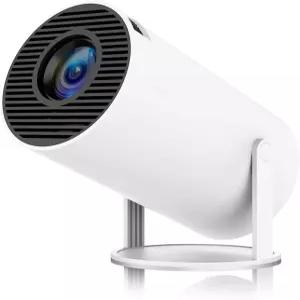 HY300 미니 휴대용 프로젝터 듀얼 밴드 WIFI6 5G 무선 5.0 블루투스 안드로이드 11 180 회전 가능 자동