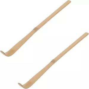 2Pcs 말차 스쿱 대나무 일본 차샤쿠 후크 녹차 스푼 18cm 다도 도구 티 커피 에스프레소