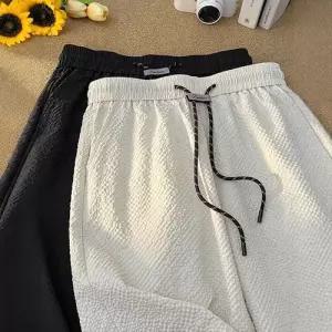 캐주얼 남사친 스타일 반바지 시어서커 트레이닝 하의 얇은 비치바지 속건 5부 M스포2