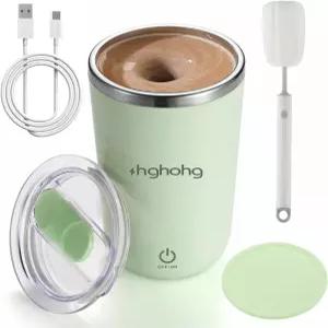 HGOHG 셀프 교반 커피 머그잔 2025년 새로운 자동 자기 컵 12온스 우유 차 여행 사무실 학교 체육관 및