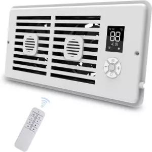 워리어 스마트 레지스터 부스터 팬 4인치 x 10인치 온도 조절 기능이 있는 조용한 HVAC 에어 벤트 난방 및