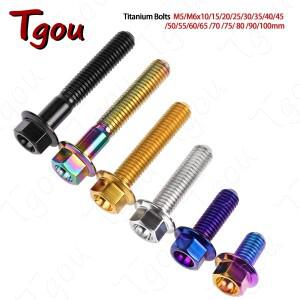Tgou 티타늄 볼트 M5M6x10 15 20 25 30 35 40 45 50 55 60 65 70 75 80 90 100mm 바이크 오토바이 차량용