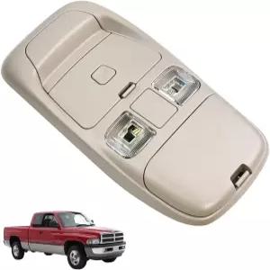 오토탑 오버헤드 돔 라이트 콘솔 스토리지 베이지 FIT 1998-2001 닷지 램 1500 2500 3500 통합 LED 맵