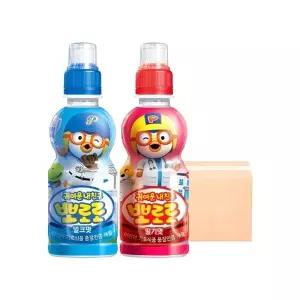 팔도 뽀로로 음료수 235ml 2종 혼합 24입 (밀크12 + 딸기12)