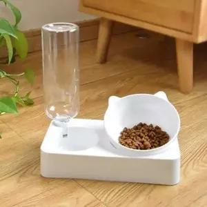 경사형 강아지 밥그릇 600ml 물그릇 고양이 밥그릇 식기 사료