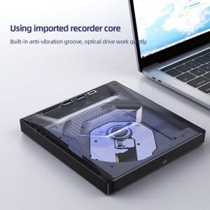 CD롬 플레이어 휴대용 CD DVD ROM USB C타입 드라이브 TF 노트북 PC용 디스크 SD 리라이터 MAC 윈도우 리더 10 XP IN LINUX 87 포트