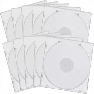 YMKXCZXW 10팩 5.2mm DVD 보관 케이스 초박형 단층 CD 슬림 싱글 슈퍼 클리어 PP 폴리 플라스틱 디스크