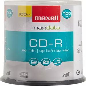 Maxell 648200 프리미엄 품질 무소음 표면 재생 기록 가능 CD 700Mb 스토리지 2배에서 쓰기 속도 80분 - 빈