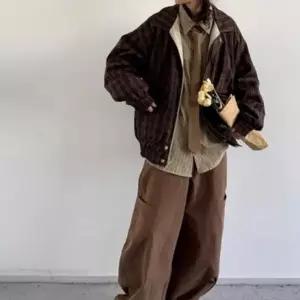 여자 데일리 캐주얼 양면 체크 오버핏 자켓 재킷 외투