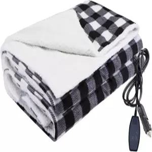빅 히포 전기 자동차 담요 리버서블 셰르파/플리스 웜 여행 지능형 온도 조절 기능 - 겨울 집 로드 트립 및