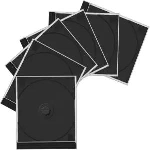 FALVFUN 6PCS 자동차 표준 싱글 클리어 CD 주얼 케이스 보호 교체용 플라스틱 디스크 보관 조립 트레이가