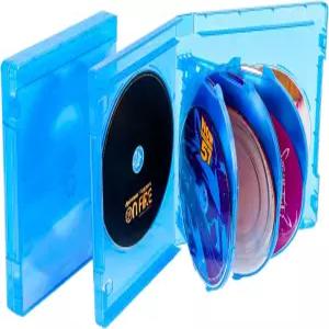 BOATISLE 블루레이/DVD/CD 멀티 케이스 8 트레이 디스크 8개 보관 20mm 교체 상자 홀더 투명 2팩 BD 16개