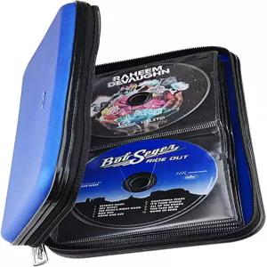 시옹예 CD DVD 케이스 72용량 헤비 듀티 지갑 자동차용 홀더 하드 쉘 튼튼한 디스크 바인더 소책자 보호용