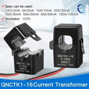 QNCTK1-16 코어 전류 트랜스듀서 센서 AC CT 10001 50A 100A 변환기