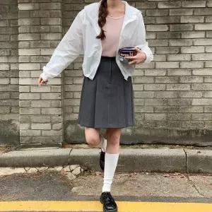 여성 기본 앞주름 세나 미니 치마 스커트