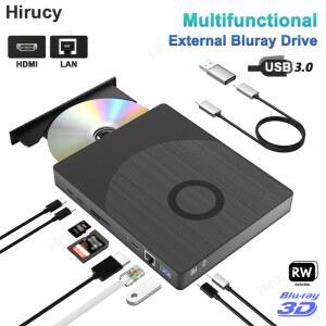 CD롬 플레이어 HDMI LAN 인터페이스 외장 드라이브 BD 11 DVD 윈도우 맥용 노트북 CD RW PC