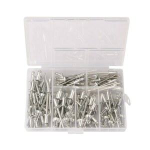 호환 120pcs 블라인드 리벳 알루미늄 M3 2 M4 돔 블라인드 팝 리벳 모듬 세트 리벳 키트 네일 풀 가구 구색 키트