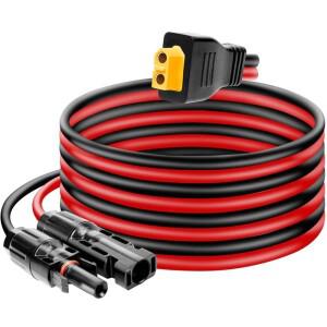 APOWERS R600R1500R2500 EcoFlow RIVERDELTA Anker SOLIX  발전기용 XT60 충전 케이블에 대한 패널 커넥터.