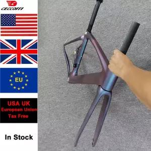 자전거프레임 CECCOTTI 팩토리 RF27 카본 로드 자전거 프레임 46-58cm 디스크 브레이크 프레임셋 DPD로 EU