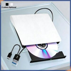 CD롬 플레이어 외장 CD DVD RW 드라이브 버너 노트북 PC 10 USB 맥용 리눅스 윈도우11 리더 휴대용 OS