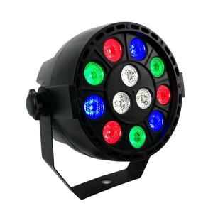 SHEHDS LED 플랫 파 12x3W RGBW 조명 전문 무대 효과 D512 마스터-슬레이브 DJ 디스코 파티