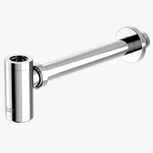 아메리칸스텐다드 크롬 원형 노출형 I-트랩(파이프300mm) 벽배수용트랩 욕실 벽배관