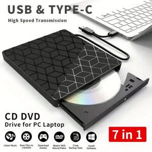 CD롬 플레이어 IN 버너 드라이브 USB3 외장 DVD 노트북 데스크탑용 리더 라이터 휴대용 CD