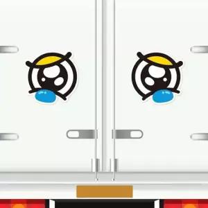 졸음운전방지 210x210mm 자동차스티커 슬픈왕눈이3 고휘도