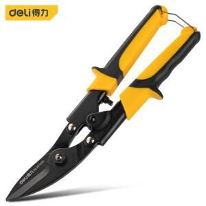 델리 8.5'' 금속 시트 전단 주석 자르기 직선 가위 구부러진 블레이드 커터 다기능 전기 수리 용골