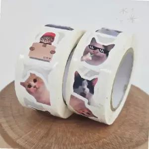 고양이 밈 스티커 롤 대용량 다이어리 꾸미기 노트북 데코 휴대폰 케이스 장식