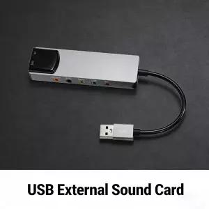 전문가용 USB 외장 사운드 카드 5.1 채널 SPDIF 오디오 어댑터 PC 노트북용 USB 사운드 인터페이스 외장 카