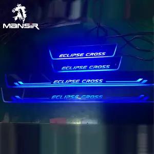 미쓰비시 이클립스 크로스 용 아크릴 LED 풋스텝 라이트 웰컴 페달 자동차 스커프 플레이트 페달 문짝 씰