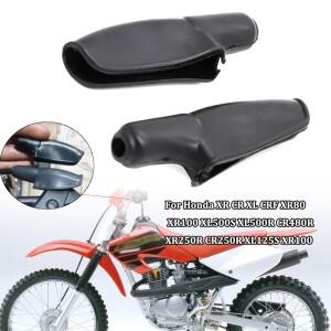 호환 XR CR XL XR100 XL125 용 2 피스 왼쪽 및 오른쪽 고무 커버 케이블 핸들 클러치 브레이크 레버
