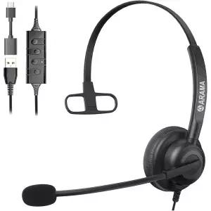 Arama 트러커 Trucker 블루투스 헤드셋 V5.0 노이즈캔슬링 무선 헤드셋 마이크 포함 온이어 핸즈프리