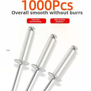 호환 1000Pcs M3 M3 2 알루미늄 Mushroon 브레이크 맨드릴 블라인드 리벳 가구 자동차 항공기 GB12618 용 네일 팝 리벳