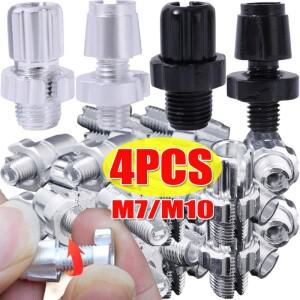 124pcs 자전거 브레이크 레버 조정 나사 시프터 케이블 조절기 볼트 M7M10 알루미늄 합금 액세서리
