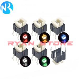 100PCS Iight 터치 스위치 6x6x7 H 촉각 LED 빨간색 흰색 파란색 노란색 녹색 6X6X7 MM 마이크로 6x6x7.2mm