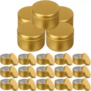 DIY 제작 보관 및 포장을 위한 뚜껑 알루미늄 원형 캔 용기가 있는 THEAUX 24Pcs 2Oz