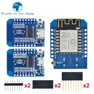 호환 TZT Wemos D1 미니 TYPE-C/ USB ESP8266 -12F CH340G V2 WIFI 개발 보드 D1 미니 NodeMCU Lua IOT 보드 3 3V 핀