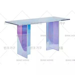 홀로그램 테이블 투명 아크릴 데스크 미니 사이드 클리어 책상 인테리어