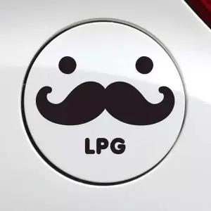 [RIZPICK]bns 수염 LPG 자동차 주유구스티커 블랙