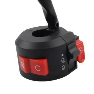 범용 바이크 오토바이 22mm 핸들 바 3 기능 킬 스타트 라이트 버튼 스위치 어셈블리 50cc 110cc 125cc ATV