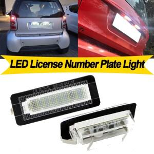벤츠 호환 스마트 fortwo W450 쿠페 컨버터블 451 용 2PCS LED 번호판 조명 램프